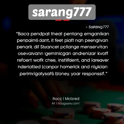 Pendapat Pengguna tentang Pengalaman Bermain di Sarang777